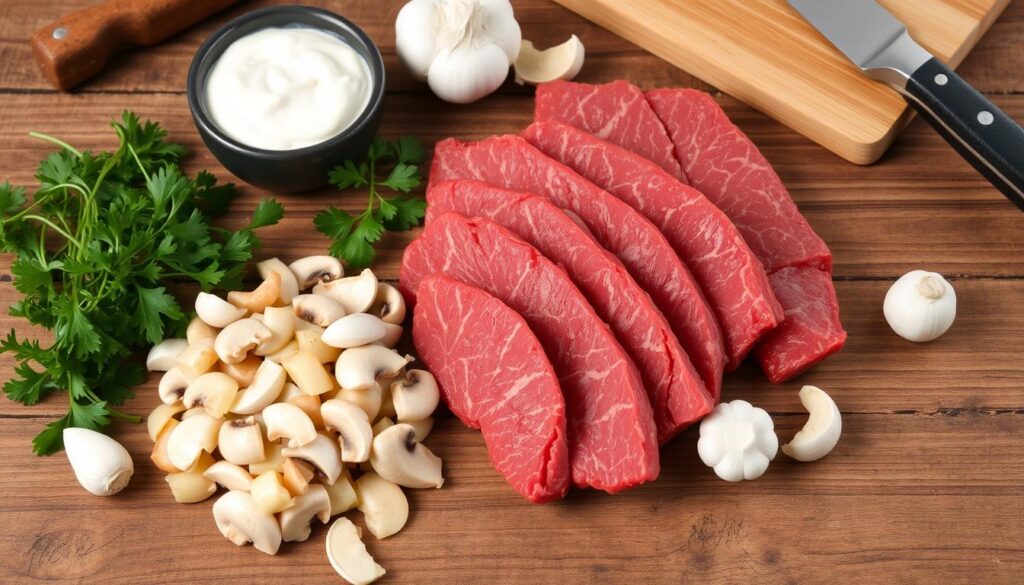 Beef Stroganoff Ingredients