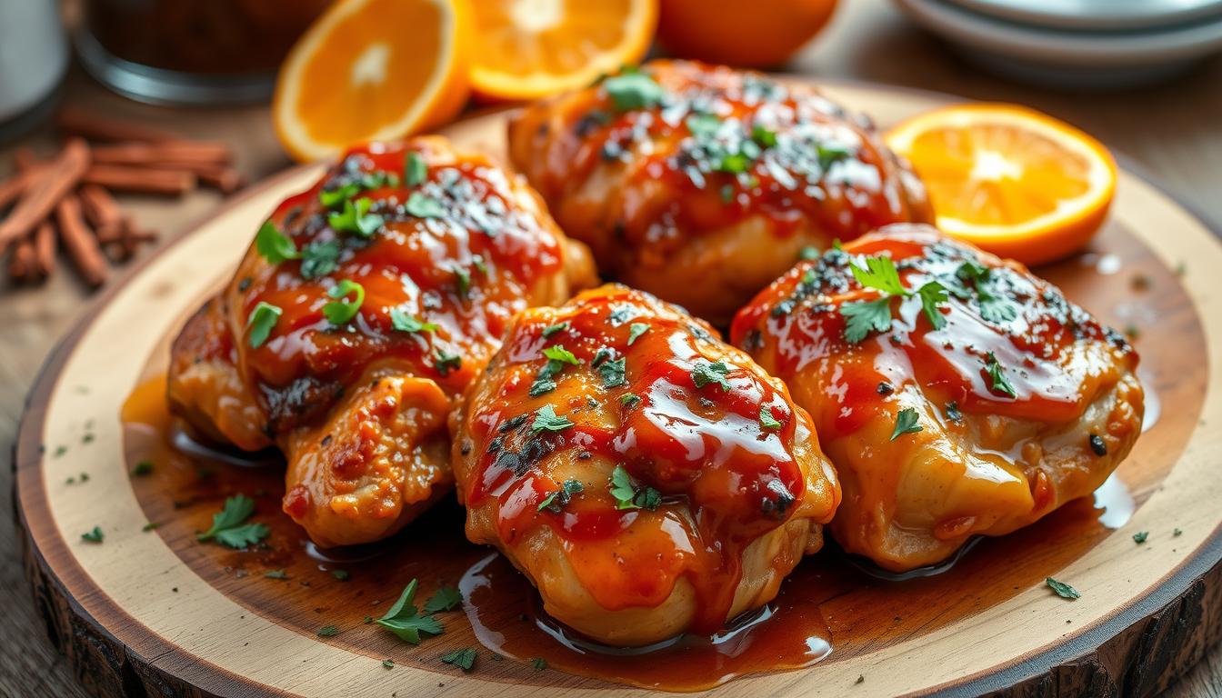 4-Ingredient Harissa Orange Chicken Thighs