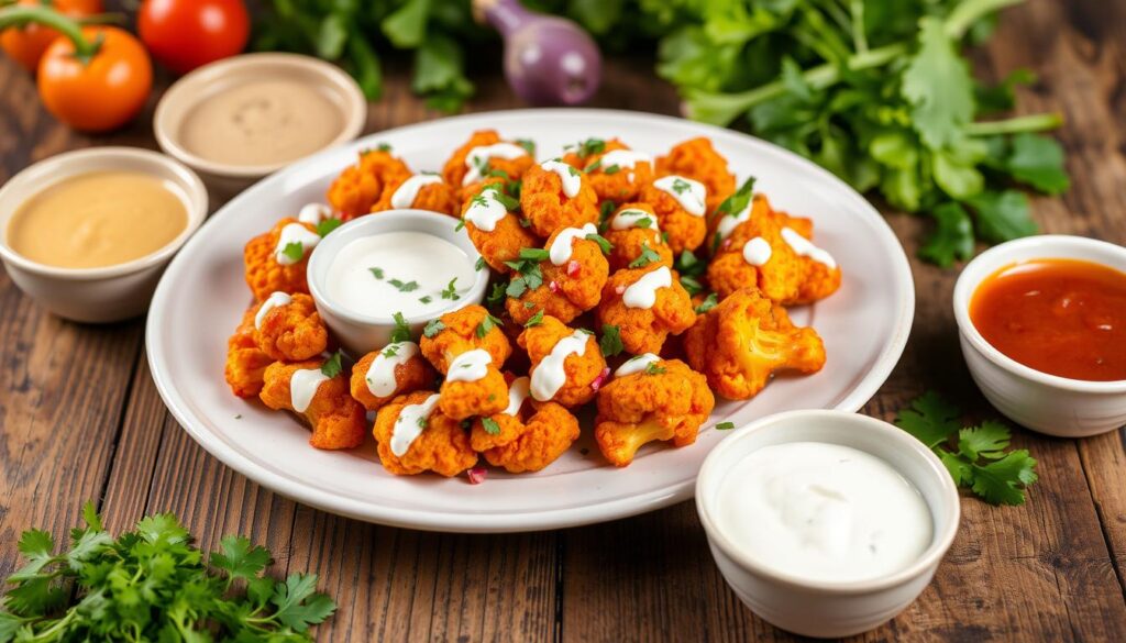 Buffalo Cauliflower Bites with creative twists