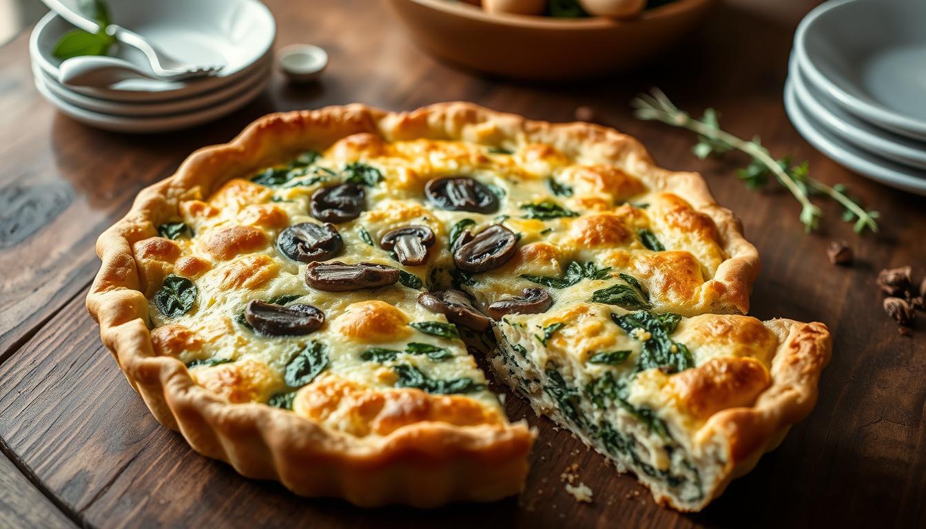 Gluten-Free Spinach and Mushroom Quiche