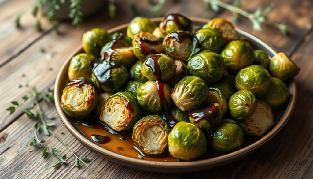 Roasted Brussels Sprouts with Balsamic Glaze