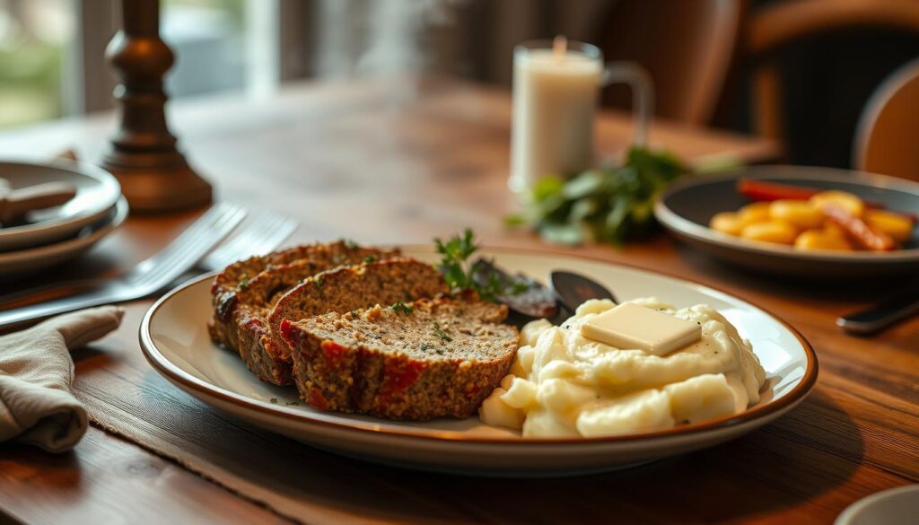 Turkey Meatloaf with Mashed Potatoes