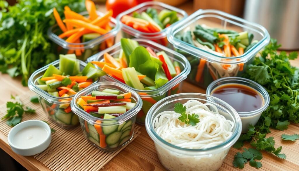 meal prep spring roll bowl