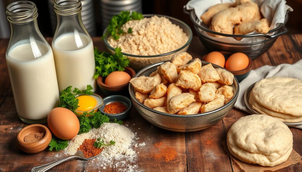 southern fried chicken with buttermilk biscuits ingredients